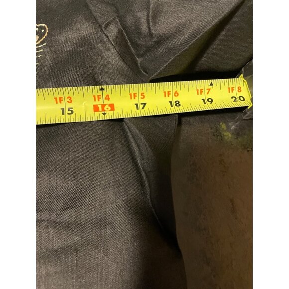 Potex NWT Black Linen Asian Inspired Peacock Embroidered Top Sz M - Picture 9 of 11